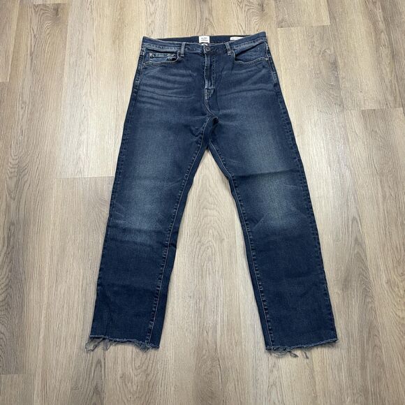 Flint and Tinder Jeans Mens 32x32 Blue Relaxed Fit Straight Distressed Made USA - Picture 1 of 12